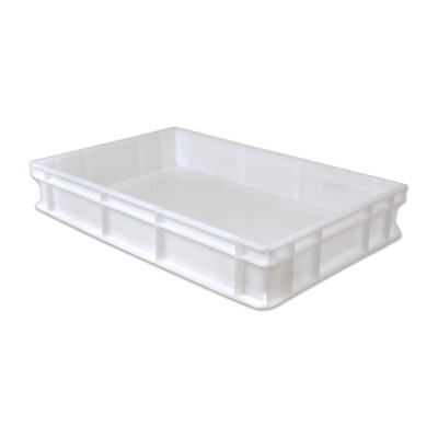 Белый пластиковый контейнер для теста пиццы, 60x40x10 cм