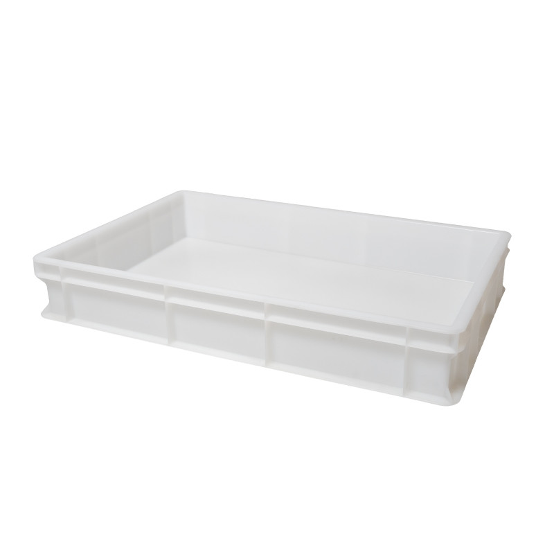 White plastic container for pizza dough, 60x40x10 cm