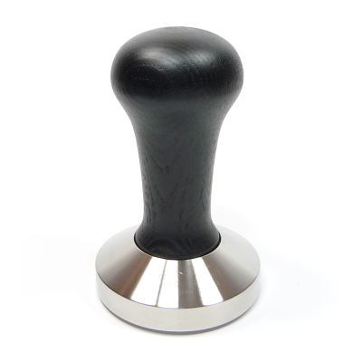 Tamper with Black Wooden Handle "Metallurgica Motta" 8100/B, Ø 58 mm 