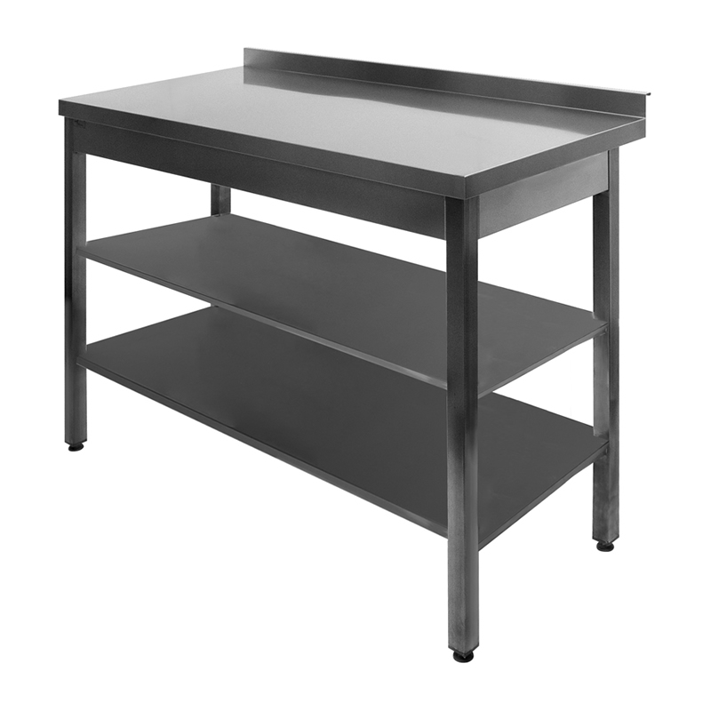 Table with 2 reinforced shelves