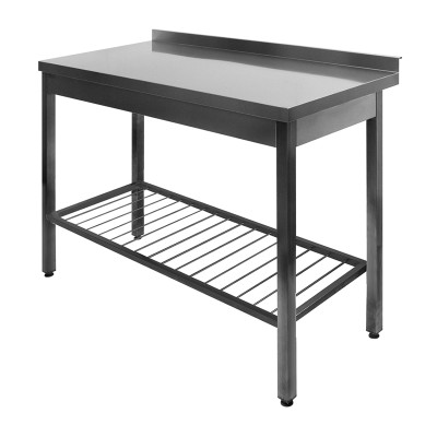 Table with grid shelf