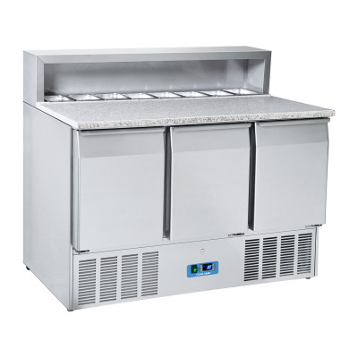 3 doors refrigerated saladette with pizza top "Coolhead" CRP 93A