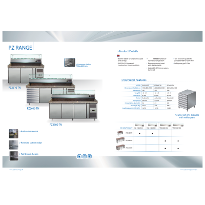 Pizza counter "Coolhead" PZ2600TN