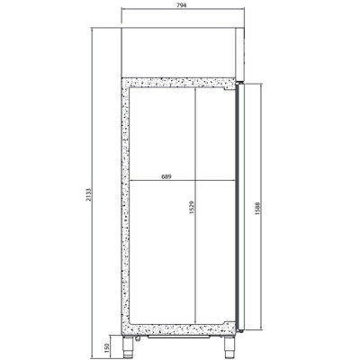 Freezer cabinet "Infrico" AGB 701 BT PAST