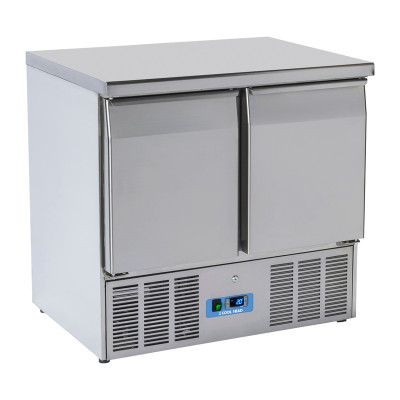 2 doors refrigerated saladette with stainless steel top "Coolhead" CRX 90A