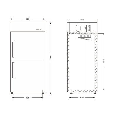 Cooling cabinet "Bolarus" S-711 S, 700 L