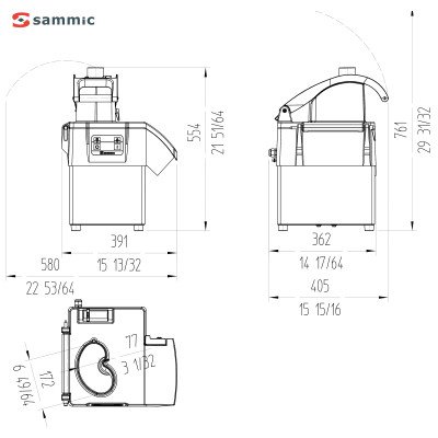 Komercinė daržovių pjaustymo mašina „Sammic“ CA-31