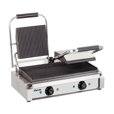 Double contact grill "Bartscher" A150671 (grooved)