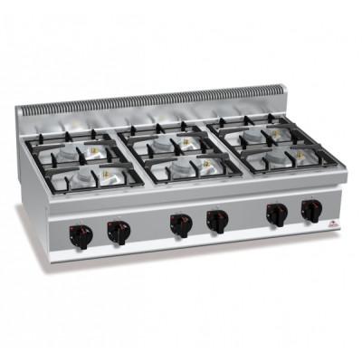 6-burner gas stove "Bertos" ECO-POWER G7F6BPW