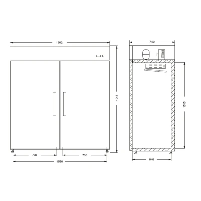 Cooling cabinet "Bolarus" S-147 S, 1400 L Cooling cabinet "Bolarus" S-147 S, 1400 L