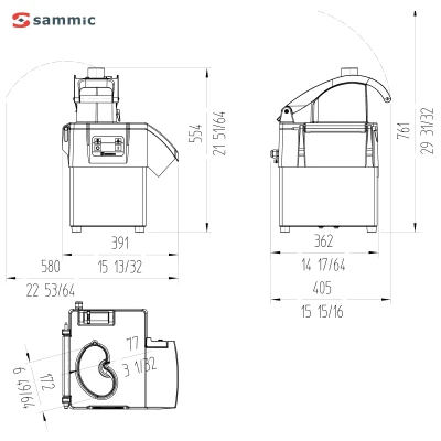 Промышленная машина для приготовления овощей „Sammic“ CA-31