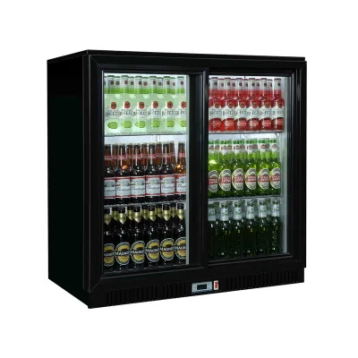 Bar refrigerator with two sliding doors „Coolhead“ BBC 208S, H900 mm Bar refrigerator with two sliding doors „Coolhead“ BBC 208S, H900 mm