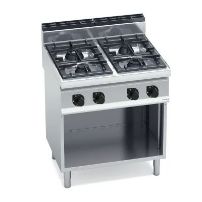 4-burner gas cooker with open cabinet „Berto's“ MAX-POWER G7F4MP