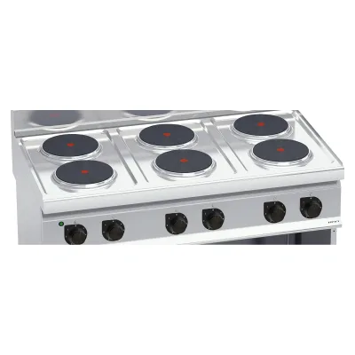6-plate electric cooker with open cabinet „Berto's“ HIGH POWER E7P6M 6-plate electric cooker with open cabinet „Berto's“ HIGH POWER E7P6M