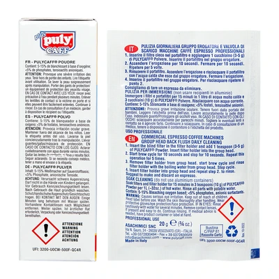 Средство для чистки кофемашин „Puly Caff Plus®“ Powder, 10 × 20 г Средство для чистки кофемашин „Puly Caff Plus®“ Powder, 10 × 20 г
