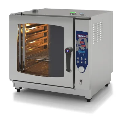 Паро-конвекционная  печь,  газовая,  программируемая Inoxtrend XT Compact Combi Direct CDP-107G (7xGN1/1)
