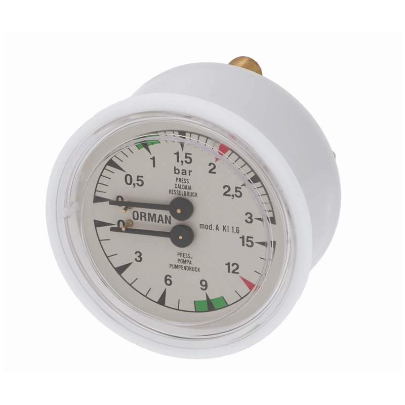 Double Scale Boiler-pump pressure gauge for „Astoria“ 4621112, Ø 63 mm