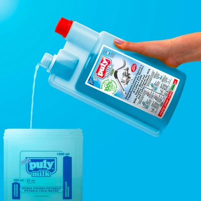 Kapučinatorių ir garų vamzdelių valiklis „Puly Milk Plus®“, 1 l Kapučinatorių ir garų vamzdelių valiklis „Puly Milk Plus®“, 1 l