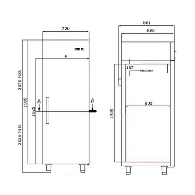 Cooling cabinet "Bolarus" S-711 S INOX, 700 L Cooling cabinet "Bolarus" S-711 S INOX, 700 L
