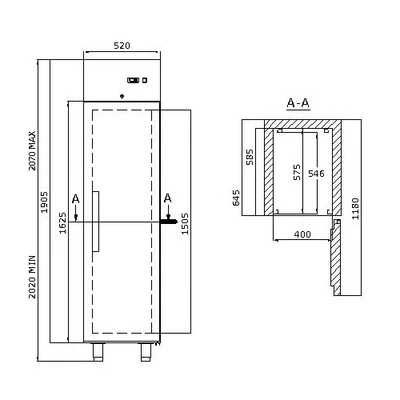 Cooling cabinet "Bolarus" S-300 S INOX, 300 L