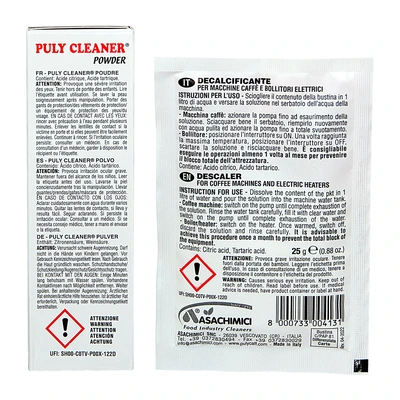 Valiklis nuo kalkių kavos aparatams „Puly Cleaner®“ Powder, 10 × 25 g Valiklis nuo kalkių kavos aparatams „Puly Cleaner®“ Powder, 10 × 25 g