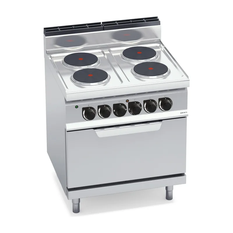 4-plate electric cooker with electric oven „Berto's“ HIGH POWER E7P4+FE 4-plate electric cooker with electric oven „Berto's“ HIGH POWER E7P4+FE