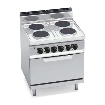 4-plate electric cooker with electric oven „Berto's“ HIGH POWER E7P4+FE