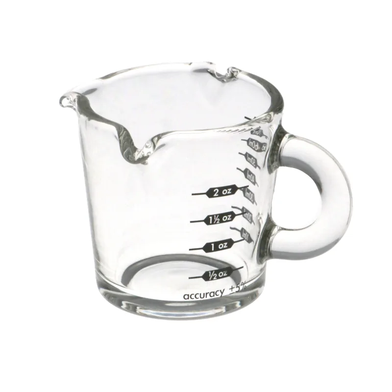 Glass Espresso Measuring Jug with Silk Screen Printing 10/70 ml Glass Espresso Measuring Jug with Silk Screen Printing 10/70 ml