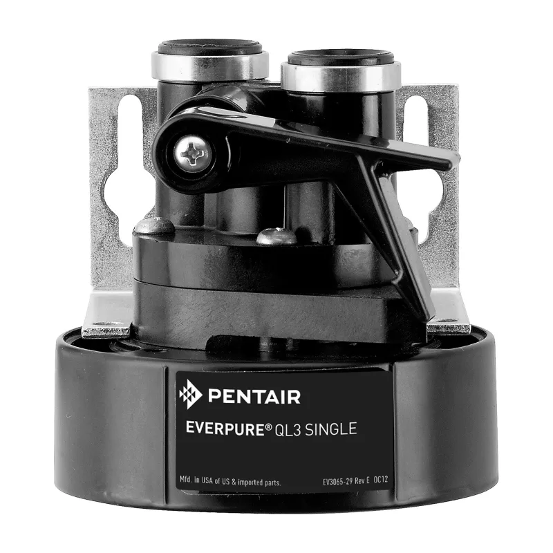 Water filter head „Everpure“ QL3 (EV9259-14) with shut-off valve Water filter head „Everpure“ QL3 (EV9259-14) with shut-off valve