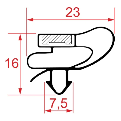 Šaldomo stalo durelių tarpinė 610 × 480 mm „Forcar“