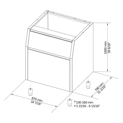 Ledo saugojimo bunkeris „Brema Ice“ Bin 200 Ledo saugojimo bunkeris „Brema Ice“ Bin 200