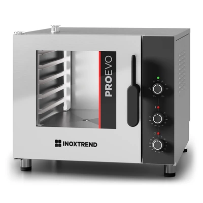 Elektrinė konvekcinė garo krosnis „Inoxtrend“ ProEvo PEDA 105E su mechaniniu valdymu (5 × GN 1/1) Elektrinė konvekcinė garo krosnis „Inoxtrend“ ProEvo PEDA 105E su mechaniniu valdymu (5 × GN 1/1)