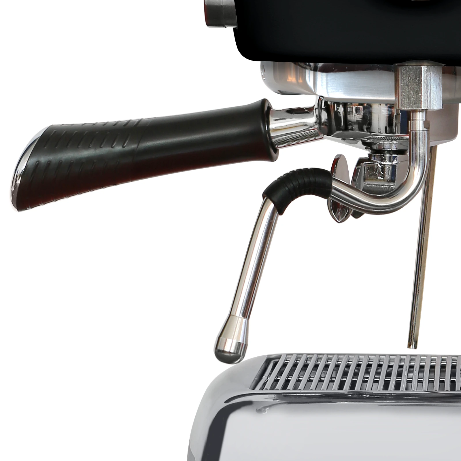 Side view of the „Ascaso“ Dream ONE steam wand and portafilter handle