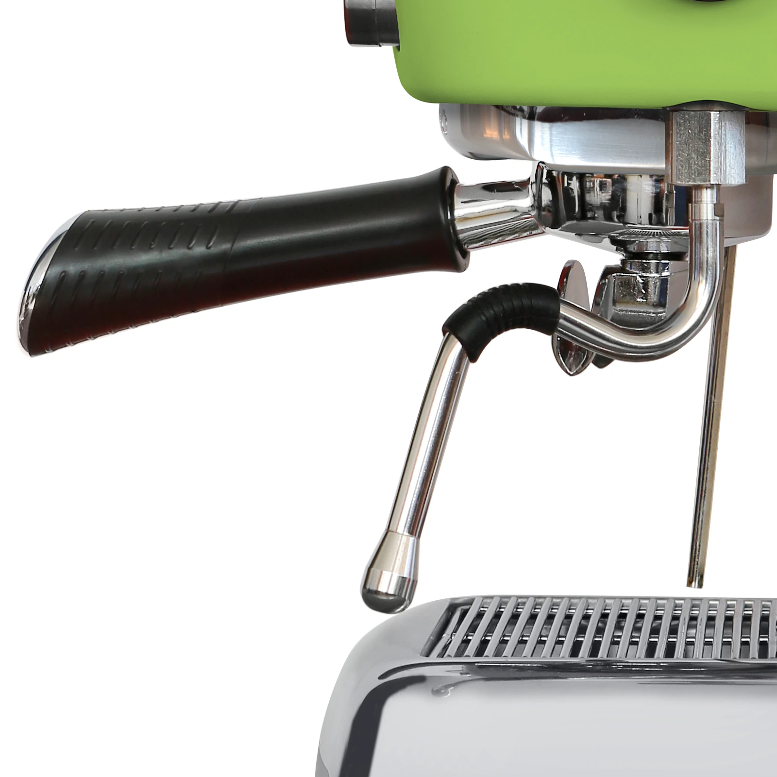 Side view of the „Ascaso“ Dream ONE steam wand and portafilter handle