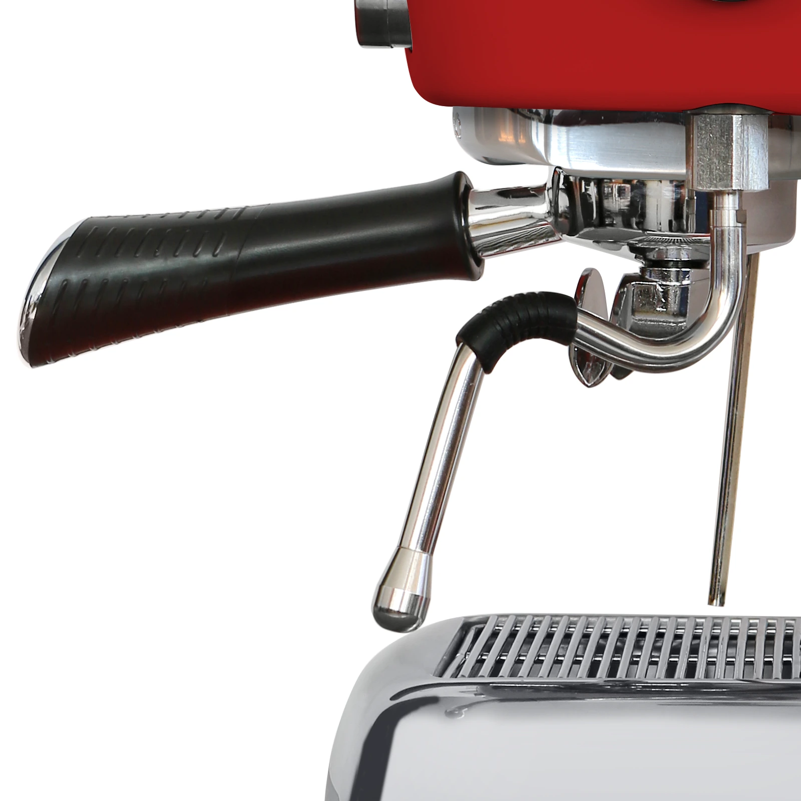 Side view of the „Ascaso“ Dream ONE steam wand and portafilter handle