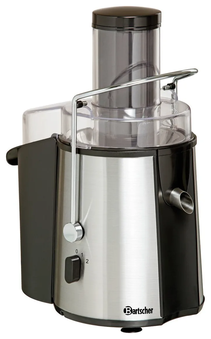 Центробежная соковыжималка „Bartscher“ Top Juicer с толкателем в загрузочной горловине и фиксирующей скобой на крышке