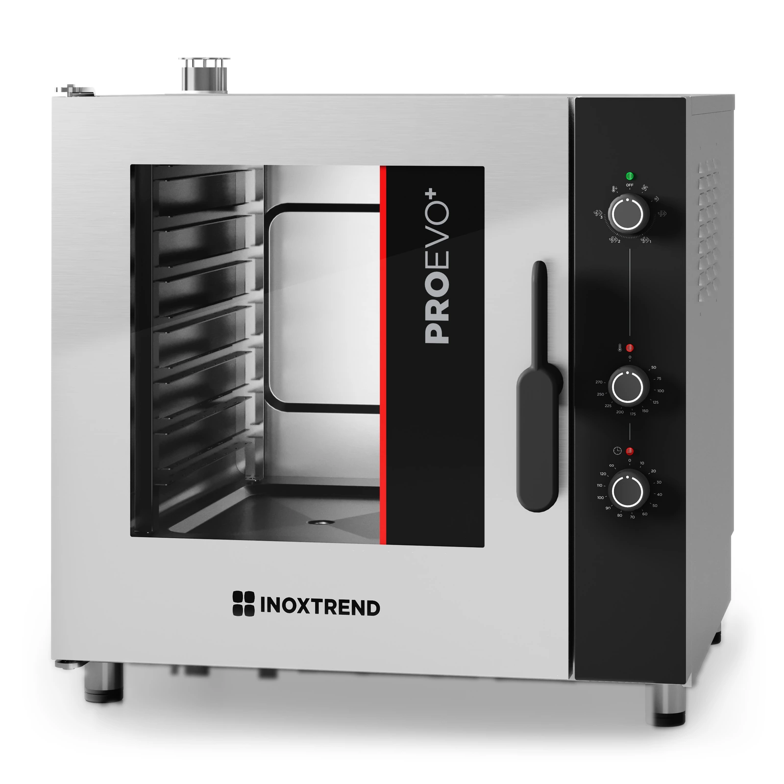 „Inoxtrend“ ProEvo Plus PPDA 107E — elektrinė konvekcinė garo krosnis 7 GN 1/1 skardoms su mechaniniu valdymu