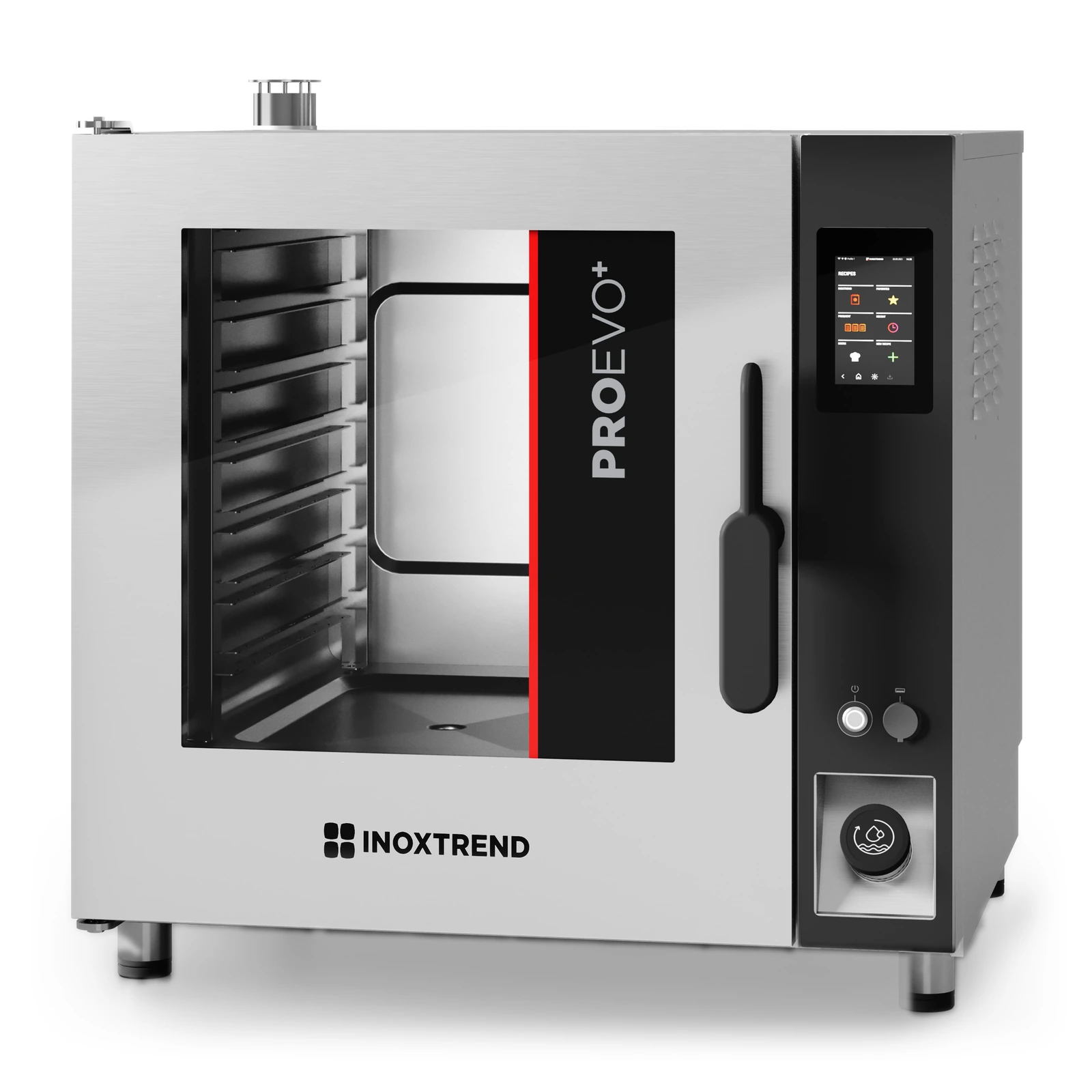 „Inoxtrend“ ProEvo Plus PPDT 107E — elektrinė konvekcinė garo krosnis 7 GN 1/1 skardoms su jutikliniu ekranu