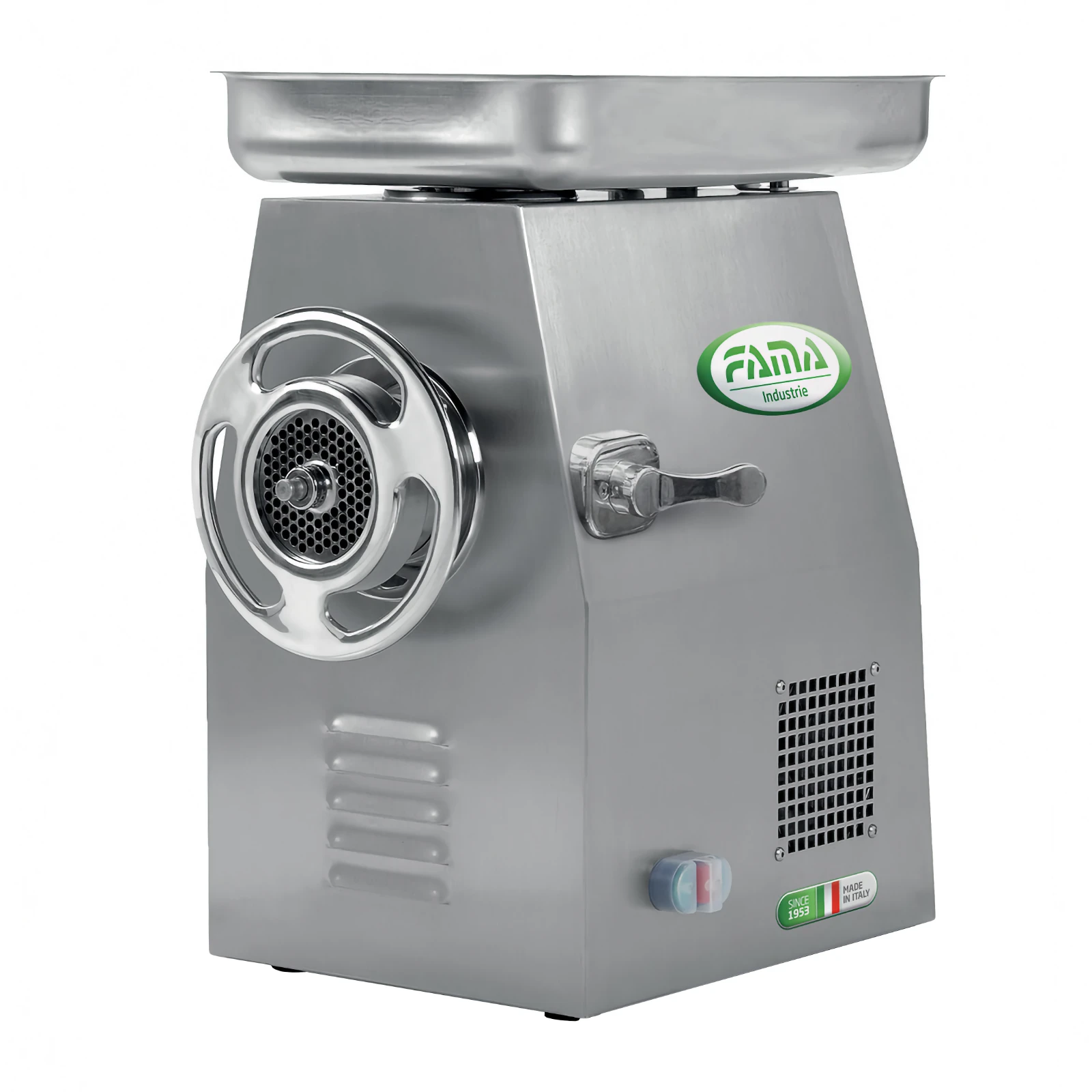 „Fama Industrie“ TI 32 R stainless steel meat mincer with tray