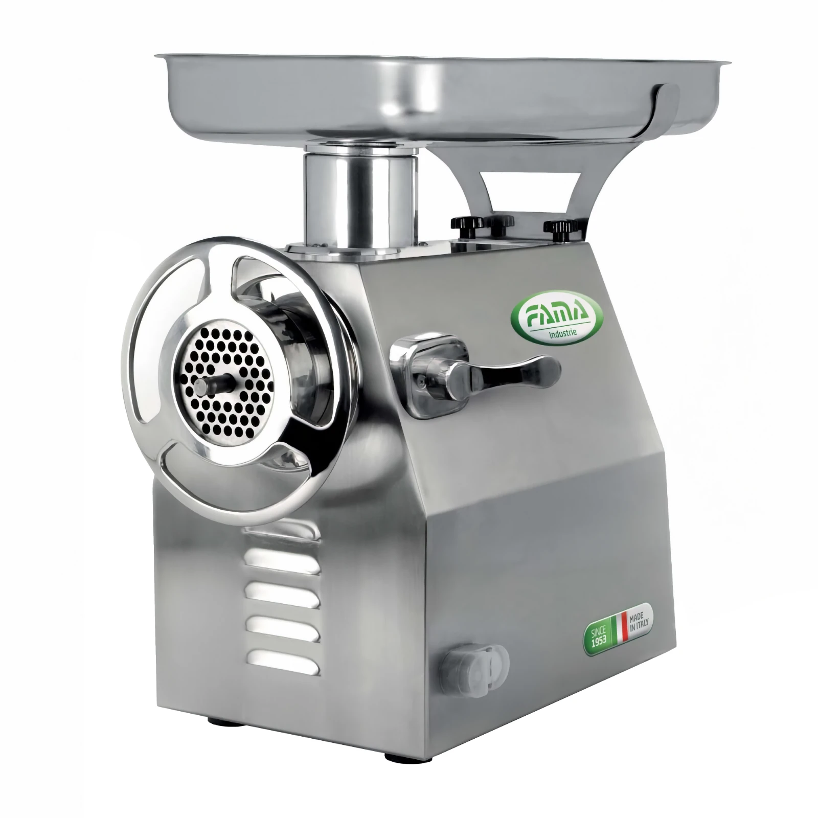 „Fama Industrie“ TI 32 RS Unger stainless steel meat mincer with tray