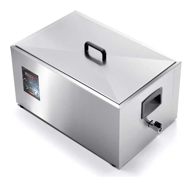 Ванна су-вид „Sirman“ Softcooker XP SR 1/1 GN с закрытой крышкой: панель управления и сливной кран
